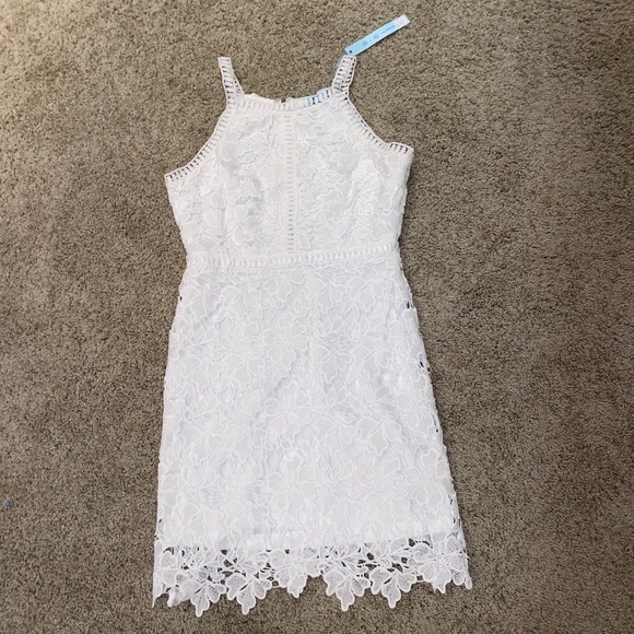 She + Sky Dresses & Skirts - NEW with Tags: Sleepless Lace Bodycon Dress in White- Size Small